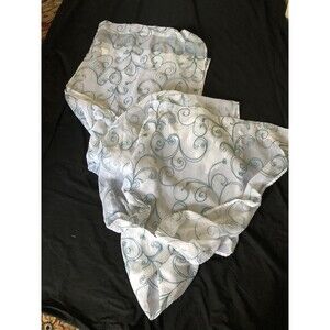 Sheer Long Skinny 2 Curtain Panels 100x27” Embroidered